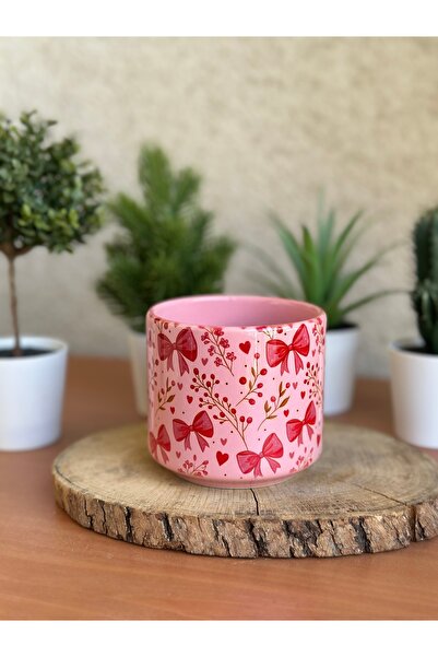 Cupova Pink Cup with Pink Floral Ribbon, Gift, Birthday
