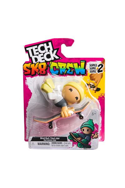 Spin Masters TECH DECH SK8 CREW PACK PLAQUE AND FIGURINE 9.6CM YELLOW CAP