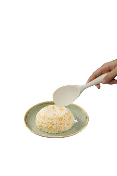 cephome güvenilir alışverişin adresi Ivory silicone wide rice spoon (22.5cm) white