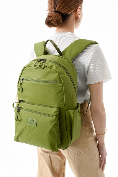 Çanta Trend Τσάντα 571 Collections Σακίδιο πλάτης μεσαίου μεγέθους Υπερελαφρύ πολλαπλές τσέπες ανοιχτό πράσινο (Μοντέλο:571-13-9B)