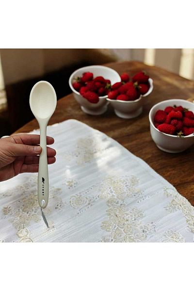 cephome güvenilir alışverişin adresi White 28 cm Heat Resistant - Silicone Spoon