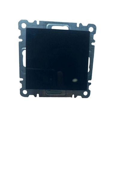 LiderGlobal Black single switch frameless - compatible frame for socket and switch