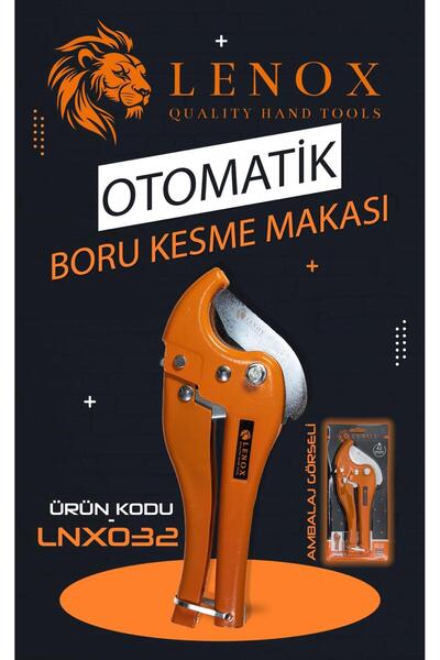 Lenox Tools Otomatik Boru Kesme Makası PVC Plastik PPR Boru Kesici Mandallı E...