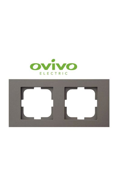 storeks Anthracite double frame grano - compatible frame for socket and switch