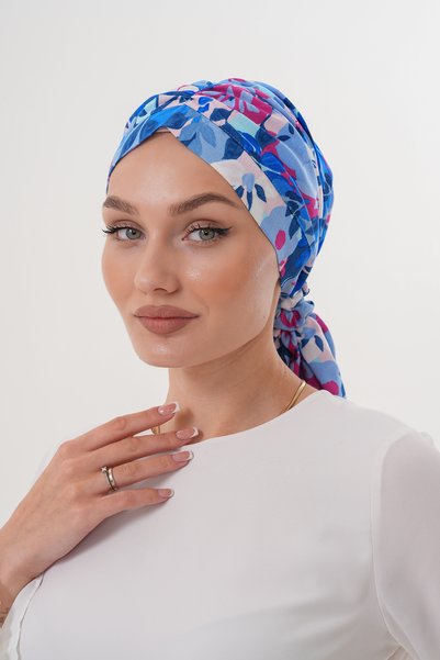 MAG FASHİON Patterned Buckle Bonnet Hijab Bonnet Daily Use Bonnet Shawl Scarf