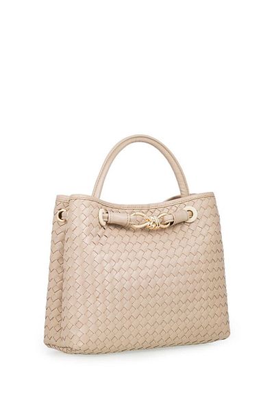 Bilik Deri Knitted Mink Women's Shoulder Bag Blm 8106-Ör