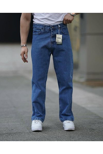Z1MAN Dark Blue High Quality Baggy Trousers