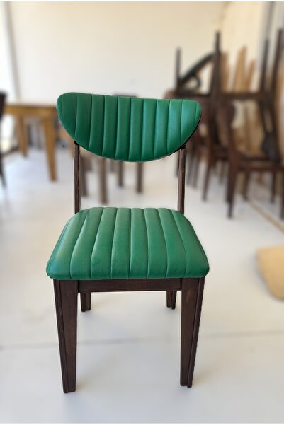 Store Ahşap masif panel suni süet deri mutfak ve balkon sandalyesi