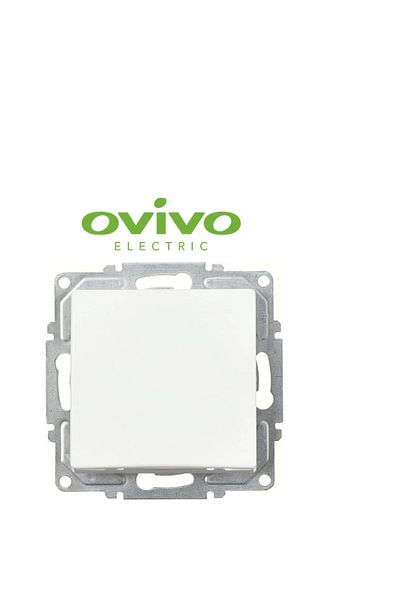 LiderGlobal White single switch frameless grano - compatible frame for socket and switch