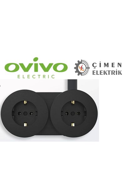 LiderGlobal Anthracite Double Grounded Socket Surface Mounted