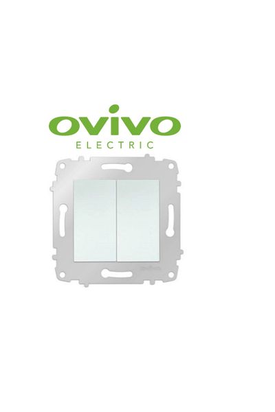 LiderGlobal White commutator switch frameless grano - compatible frame for socket and switch