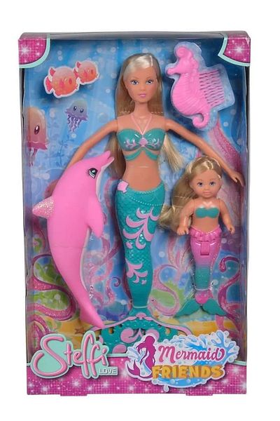 Simba STEFFI AND EVI DOLLS MERMAID WITH DOLPHIN