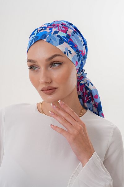 MAG FASHİON Patterned Buckle Bonnet Hijab Bonnet Daily Use Bonnet Shawl Scarf
