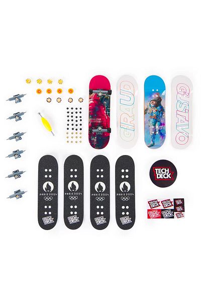 Spin Masters TECH DECK 4-PIECE FINGERBOARD GUSTAVO 9.6CM PACK