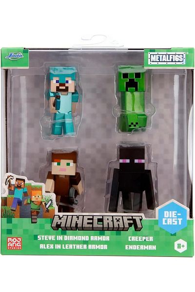 Simba JADA MINECRAFT SET 4 METALLIC FIGURINES 6.5CM