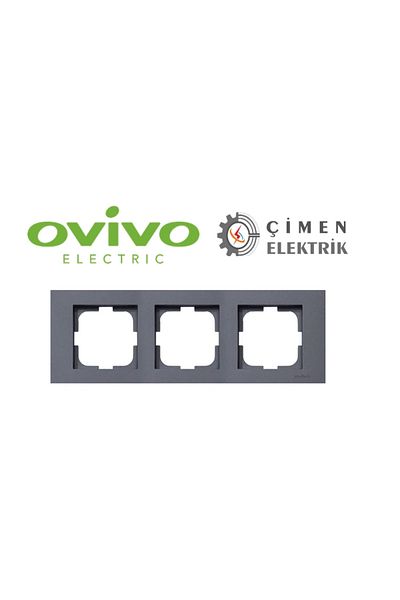 LiderGlobal Smoked triple frame - compatible frame for socket and switch