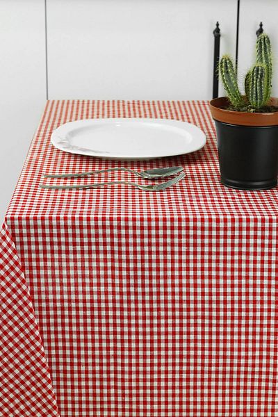 Cardea Home Collection Small Square Pattern Gingham Tablecloth, Table Cloth, Picnic Mat