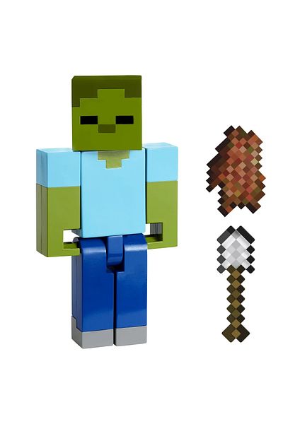 Matell MINECRAFT CRAFT A BLOCK ZOMBIE FIGURINE 8CM