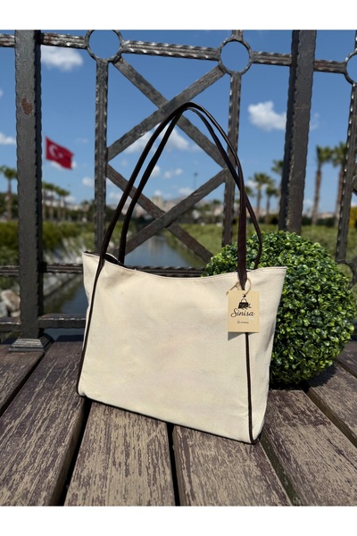 SİNİSA BAG Geantă de umăr de vară din pânză neagră pentru femei, cu detaliu c...