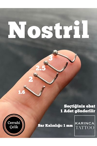 Karınca Piercing Nose Piercing Stainless Non Tarnish Non Allergic Surgical Steel Nostril Piercing Small Large Ball Speed