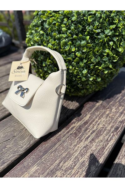 SİNİSA BAG Γυναικεία τσάντα χεριού και ώμου με λεπτομέρεια σταυρωτό λουράκι