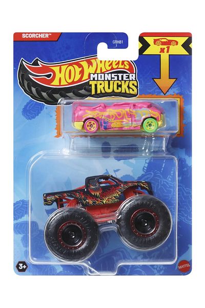 HOT WHEELS MONSTER TRUCK AND SCORCHER METAL CAR