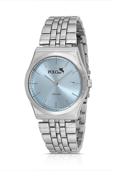 Polo Air Calendar Sport Classic Unisex Wristwatch Silver Blue Color Pl-7001E2X