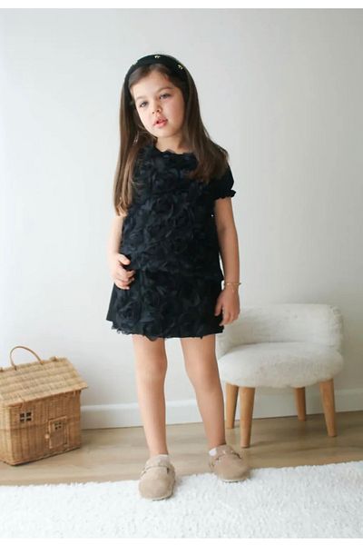 Kokosh kidss Girl child rose embossed detail shorts skirt set