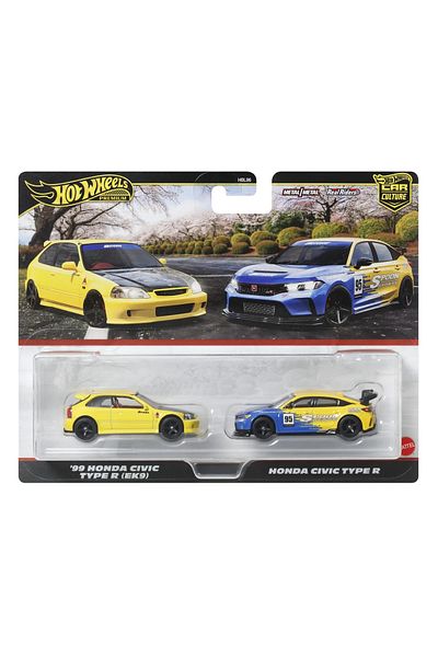 HOT WHEELS PREMIUM SET 2 MASINUTE METALICE HONDA CIVIC 99 TIP R EK9 SI HONDA CIVIC TIP R SCARA 1:64