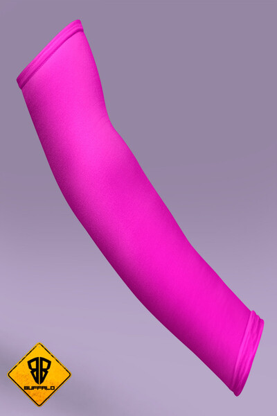 Buffalo Motorcycle Bicycle Arm Sleeve Right Left Arm Socks Pink