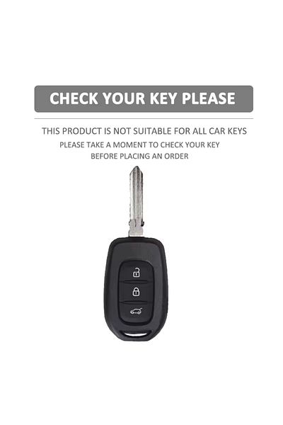 emii auto spare parts Pentru Renault Clio Dacia Sandero Stepway Logan Duster Dokker Stepway SS2 HUSA CHEIE 3 BUTOANE Negru/Albastru