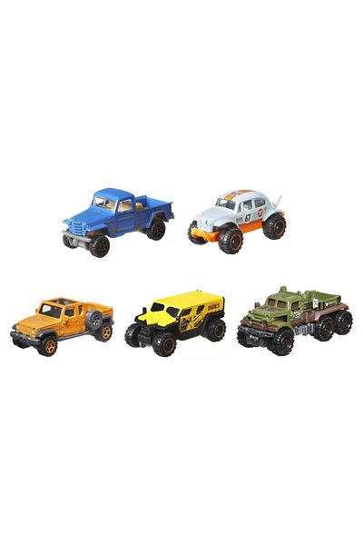 Matchbox SET OF 5 METAL CARS MBX NO ROAD NO PROBLEM SCALE 1:64