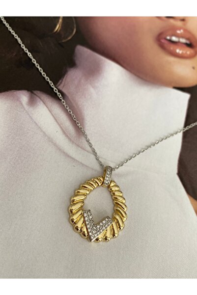 Pinery Jewels سلسلة VIP - قلادة نسائية بيضاوية الشكل من حجر الزركون المقاوم ل...