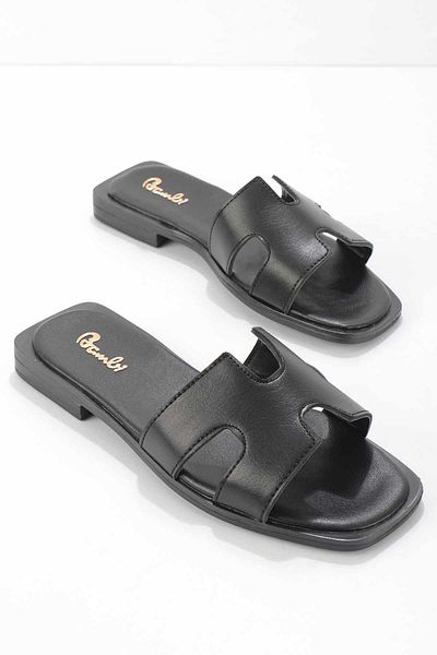 Bambi Women's Black Slippers K04647010909