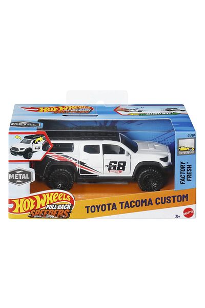 HOT WHEELS TOYOTA TACOMA CUSTOM FACTORY FRESH PULL BACK DIECAST CAR 1:43 SCALE