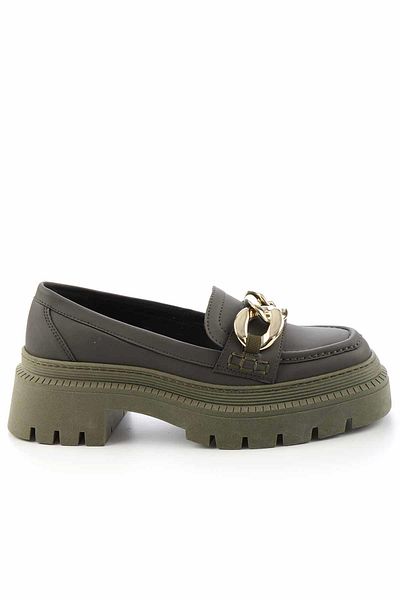 Bambi Pantofi mocasini pentru femei kaki mat K 01538333009