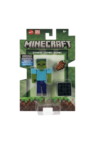 Matell MINECRAFT CRAFT A BLOCK ZOMBIE FIGURINE 8CM