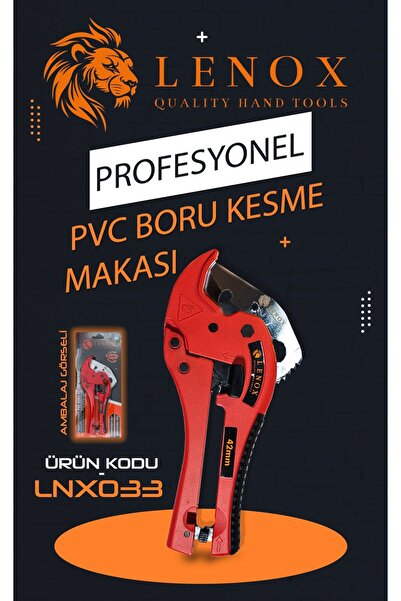 Lenox Tools Profesyonel PVC Boru Kesme Makası 42 mm Extra Güçlü Otomatik PPRC Plastik Boru Kesici