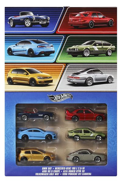 HOT WHEELS SILVER SERIES SET 6 MASINUTE METALICE EURO STYLE