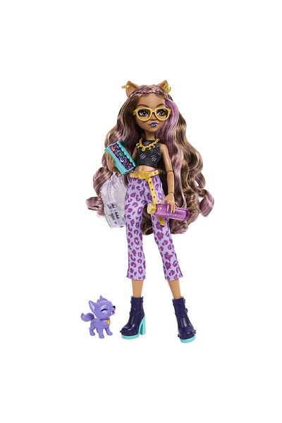 MONSTER HIGH CLAWDEEN WOLF DOLL AND CRESCENT PUPPY