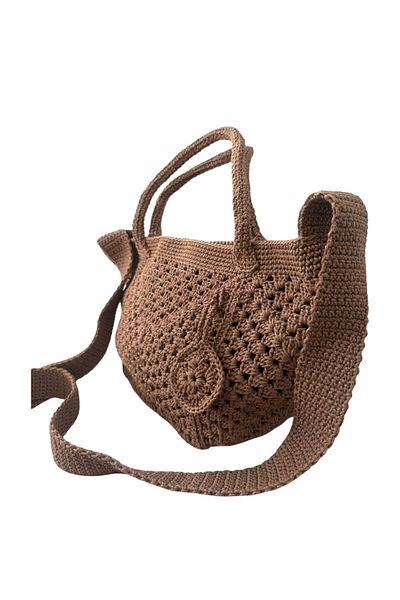 Online Macrome Knitted Handle Bag