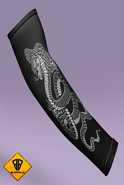 Buffalo Motosiklet Bisiklet Kolluk Sağ Sol Kol Çorap Dövme Desenli