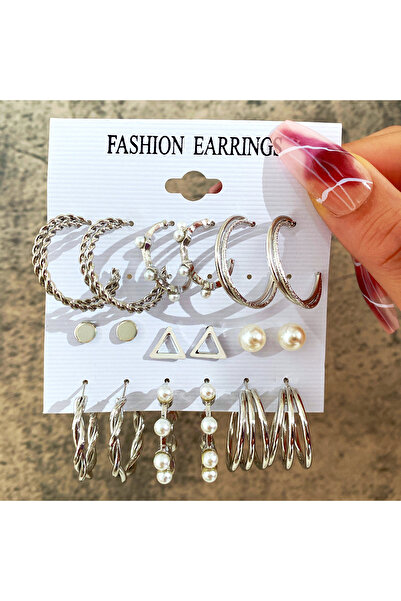 Hilosh Yeni Sezon 9'lu Küpe Seti – Trend ve Zarif Tasarımlar Bir Arada