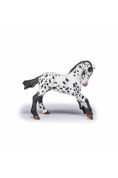 As PAPO BLACK APPALOOSA CALF FIGURINE
