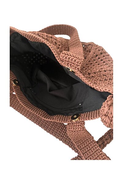 Online Macrome Knitted Handle Bag