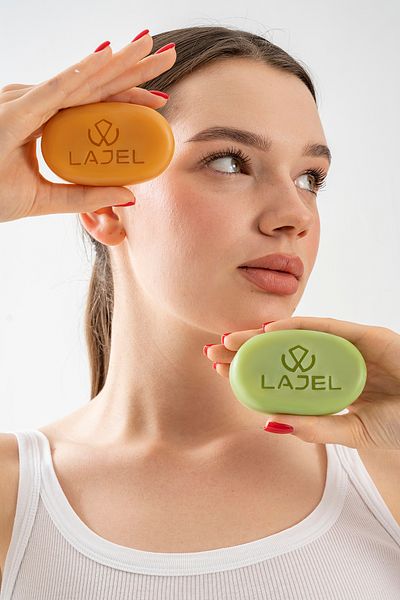 Lajel Premium 2-Piece Soap Set Kojic Acid Vitamin C, Olive Oil Moisturizing Soap