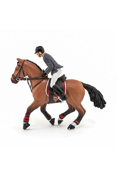 As PAPO FIGURINE HORSE COMPETITION WITH JOCKEY