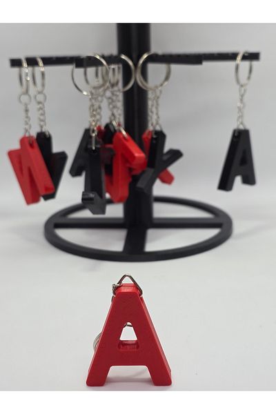 CEVİZ DİZAYN Walnut Design a Letter - Letter Keychains
