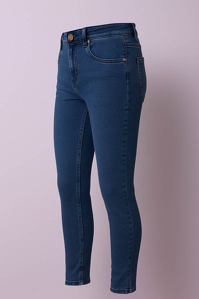 trender Pantaloni de jeans pentru bărbați albastru deschis din Lycra