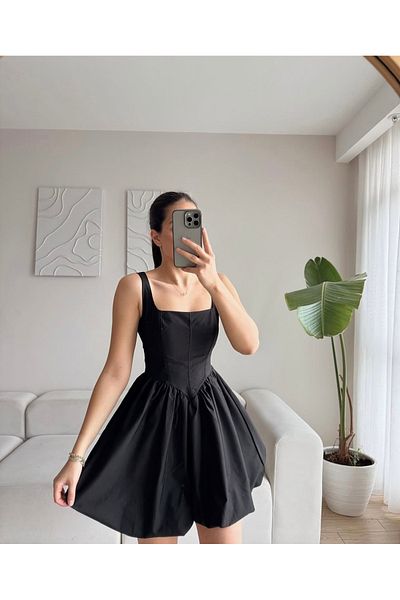First Man Women's Waist Corset Balloon Skirt Dress